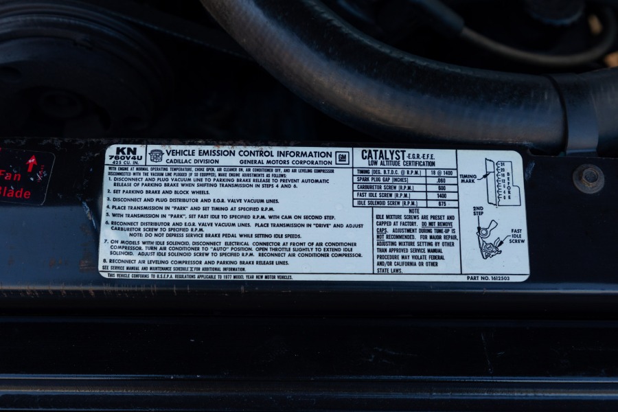 1977 Cadillac Eldorado engine bay 05